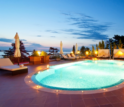swimming pool of luxury hotel 500